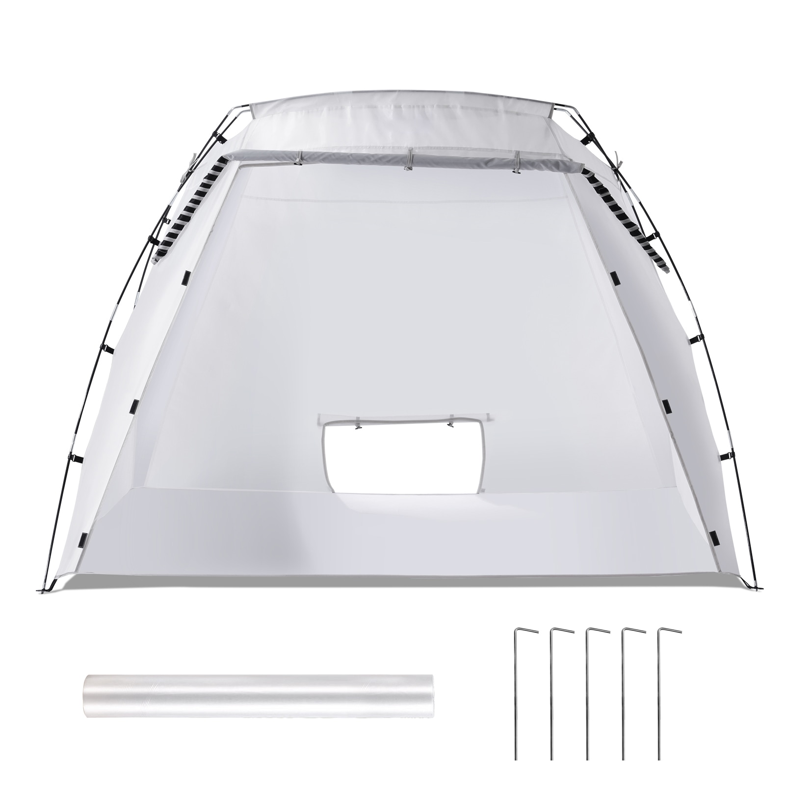 Portable Spray Paint Tent Shelter With Built-in Floor And Mesh_voghion.com